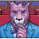 Snagglepuss watching a rehearsal of one of his plays.